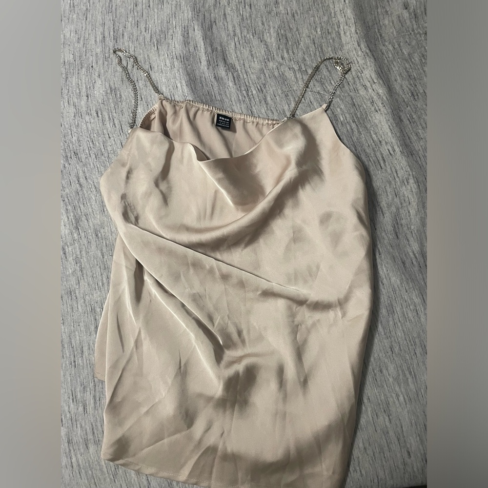 Champagne Satin Diamond Tank * New Without Tags*